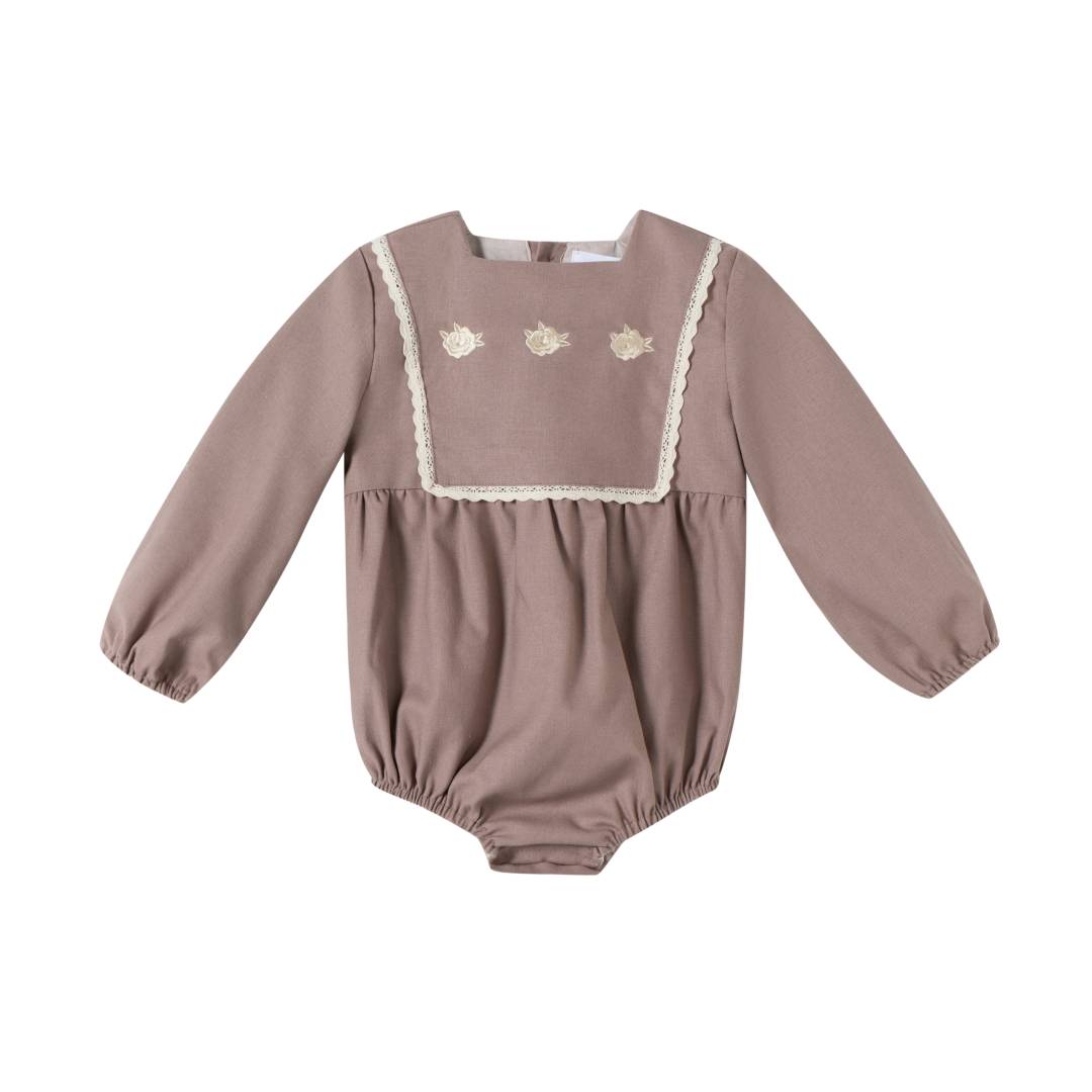 Baby Clothing Quality - Детский хлопково-льняной комбинезон с вышивкой и