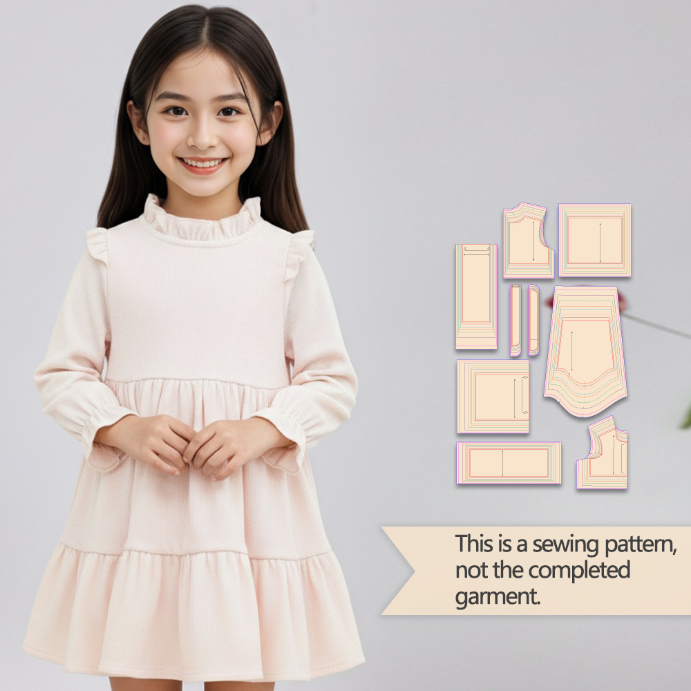 Baby Clothing Patterns - Выкройки для пошива многоярусного платья с